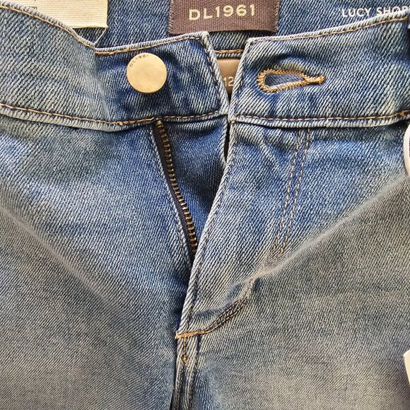 DL1961 Lucy Cutoff Two Tone Shadow Panel Denim Shorts - Picture 12 of 14